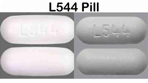 pill l544|white pill l544 one side.